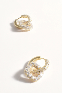 Diamante Looped Hoop Earrings
