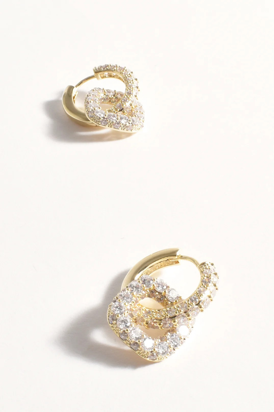 Diamante Looped Hoop Earrings
