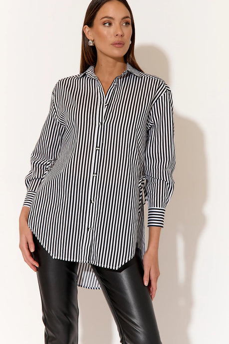 Dayna Side Split Poplin Shirt