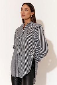 Dayna Side Split Poplin Shirt