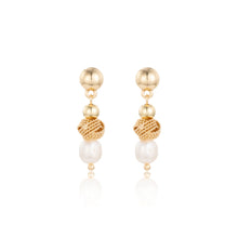 Load image into Gallery viewer, Lotus Pearl Cascade Earrings