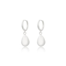 Load image into Gallery viewer, Lotus Dewdrop Huggie Earrings