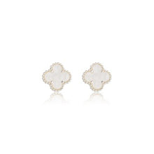Load image into Gallery viewer, Lotus Gem Clover Studs