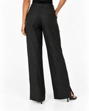 Load image into Gallery viewer, Easton Side Split Linen Pant - Black