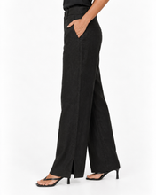 Load image into Gallery viewer, Easton Side Split Linen Pant - Black