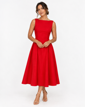 Load image into Gallery viewer, Aveline Midi Dress - Red