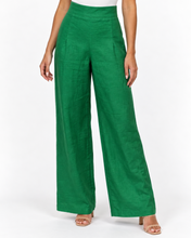Load image into Gallery viewer, Harlow Linen Pants - Emerald Green