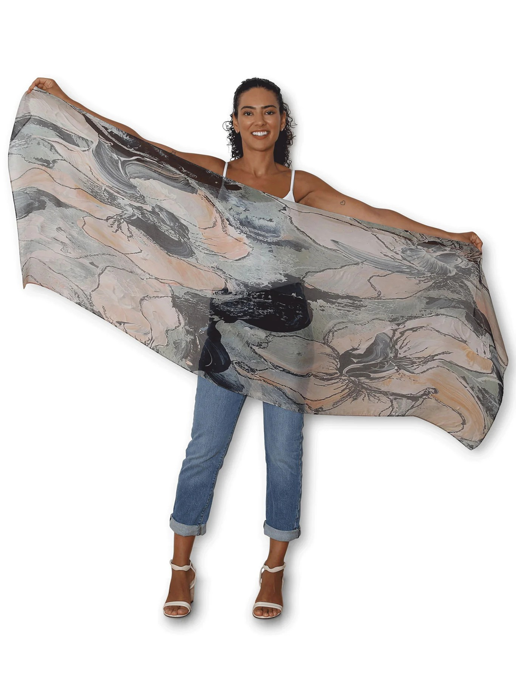 The Artists Label Scarf - Flowers
