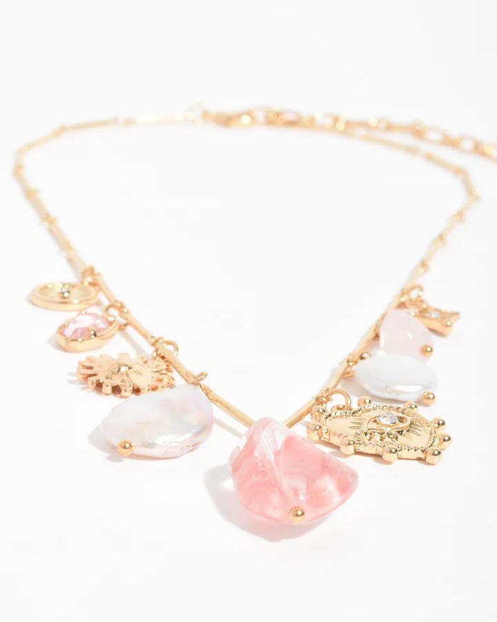 Folklore Linked Charm Necklace