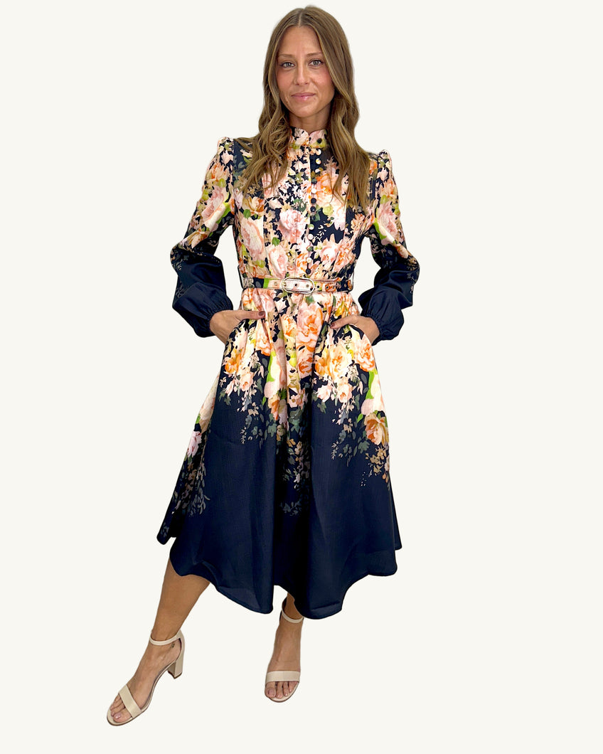 Fiori Noir Dress