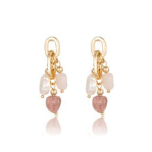Load image into Gallery viewer, Lotus Sweetheart Gem Earrings