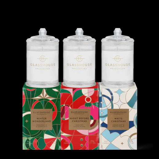 Glasshouse Christmas Collection - Trio Candle Set