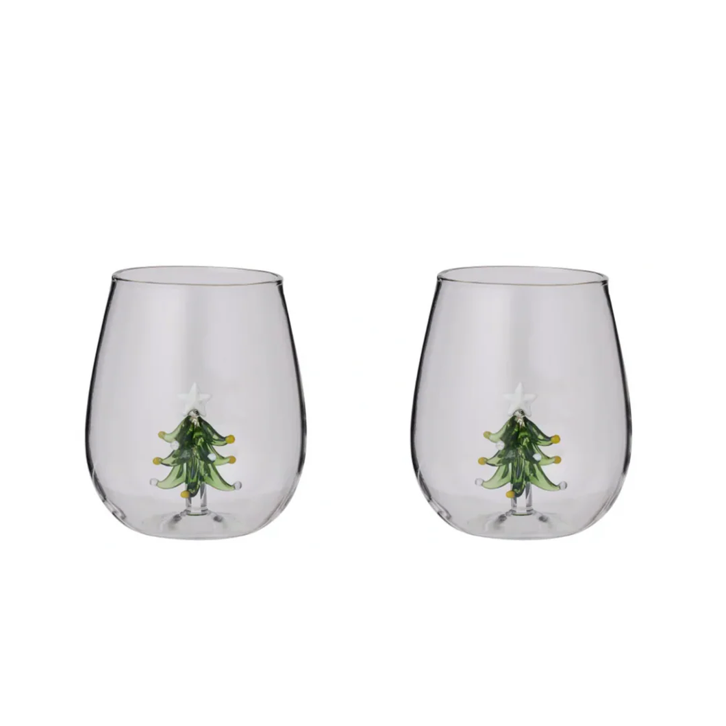 Glass Tumbler Christmas Tree