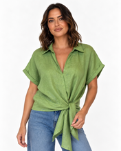 Load image into Gallery viewer, Baker Linen Shirt - Summer Green