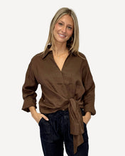 Load image into Gallery viewer, Gus Linen Shirt - Chocolate