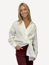 Load image into Gallery viewer, Gus Tie Front Shirt - White