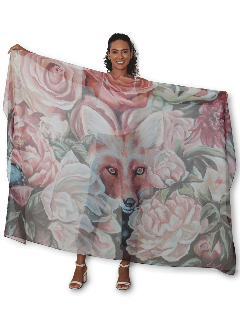 The Artists Label Scarf - Hidden Fox
