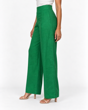 Load image into Gallery viewer, Harlow Linen Pants - Emerald Green