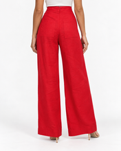 Load image into Gallery viewer, Harlow Linen Pants - Red