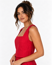 Load image into Gallery viewer, Harlow Linen Top - Red