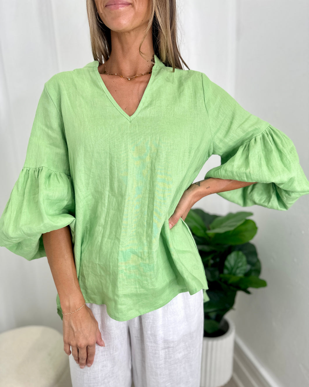 Annabella Linen Top