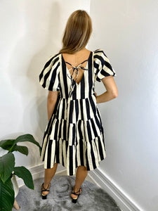 August Stripe Linen Dress