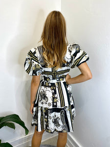 Celeste Print Linen Dress