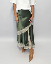Load image into Gallery viewer, Amour Lace Satin Skirt