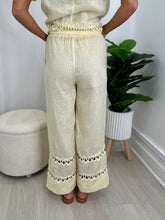 Load image into Gallery viewer, Edith Ric Rac Trim Crop Pants