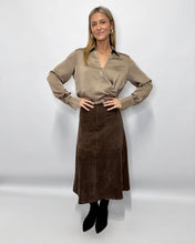 Load image into Gallery viewer, Frances Suede Midi Skirt