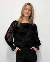 Load image into Gallery viewer, Clover Burnout Velour Top