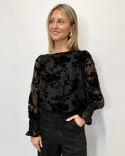 Load image into Gallery viewer, Clover Burnout Velour Top