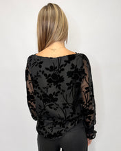 Load image into Gallery viewer, Clover Burnout Velour Top