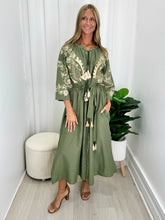 Load image into Gallery viewer, Tori Embroidered Wrap Dress