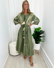 Load image into Gallery viewer, Tori Embroidered Wrap Dress