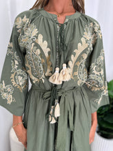 Load image into Gallery viewer, Tori Embroidered Wrap Dress