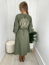 Load image into Gallery viewer, Tori Embroidered Wrap Dress