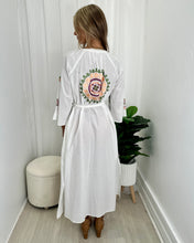 Load image into Gallery viewer, Tori Embroidered Wrap Dress