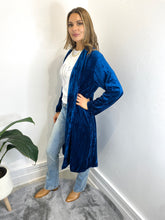 Load image into Gallery viewer, Crush Velvet Duster Coat