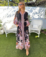 Load image into Gallery viewer, Midnight Bloom Maxi Dress