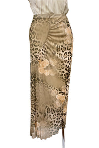 Bella Leopard Floral Skirt