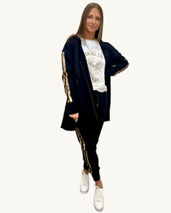 Charlie Stripe Hooded Jacket