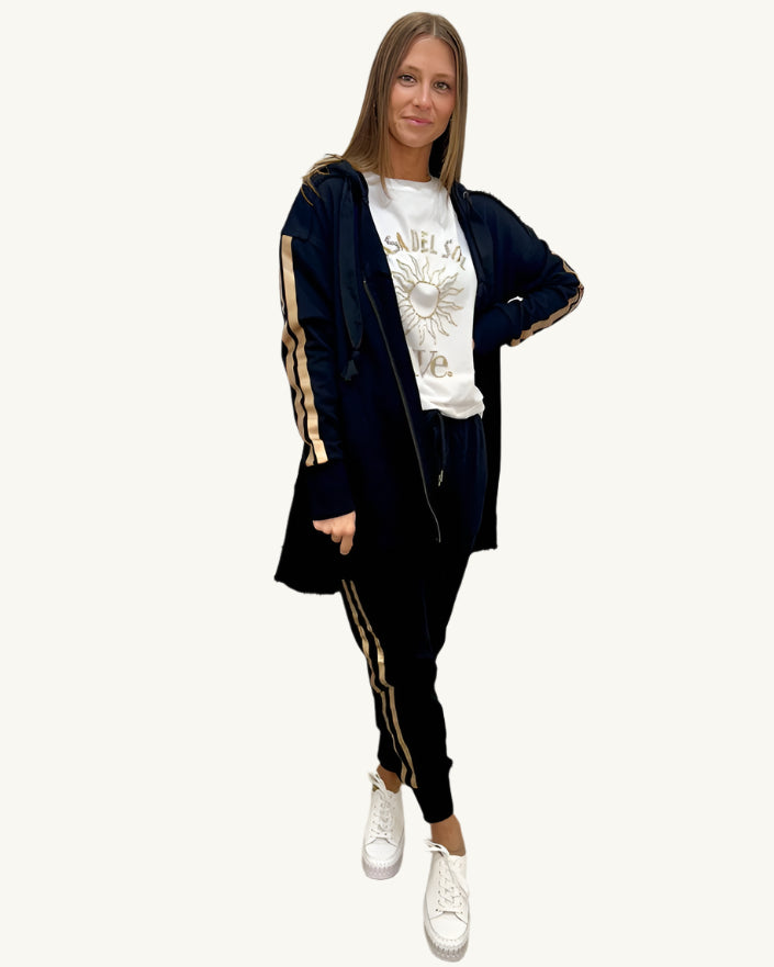 Charlie Stripe Hooded Jacket