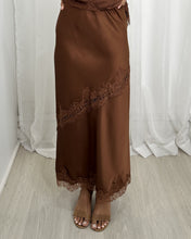 Load image into Gallery viewer, Ashen Satin &amp; Lace Skirt