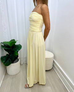 Malone Ruched Strapless Maxi Dress