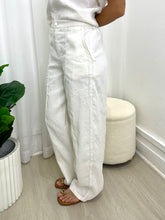 Load image into Gallery viewer, Alessia Contrast Stitch Lined Linen Pants