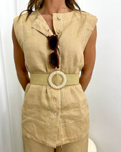 Load image into Gallery viewer, Lonnie Button Front Longline Linen Top