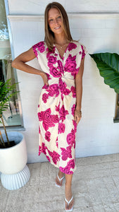 LORENZO DRESS - Fuchsia Bloom