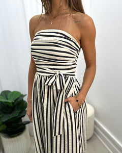 AVALON DRESS - Black Stripe