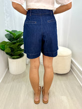 Load image into Gallery viewer, HAYDEN PLEATED DENIM SHORT